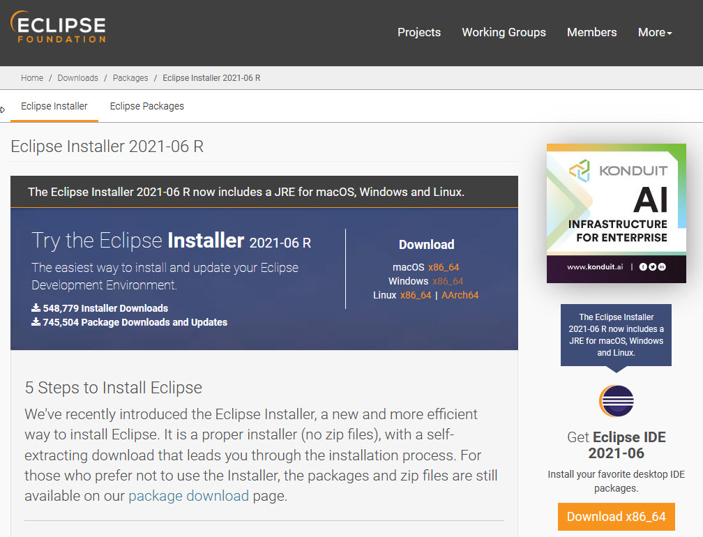 download and install eclipse for mac